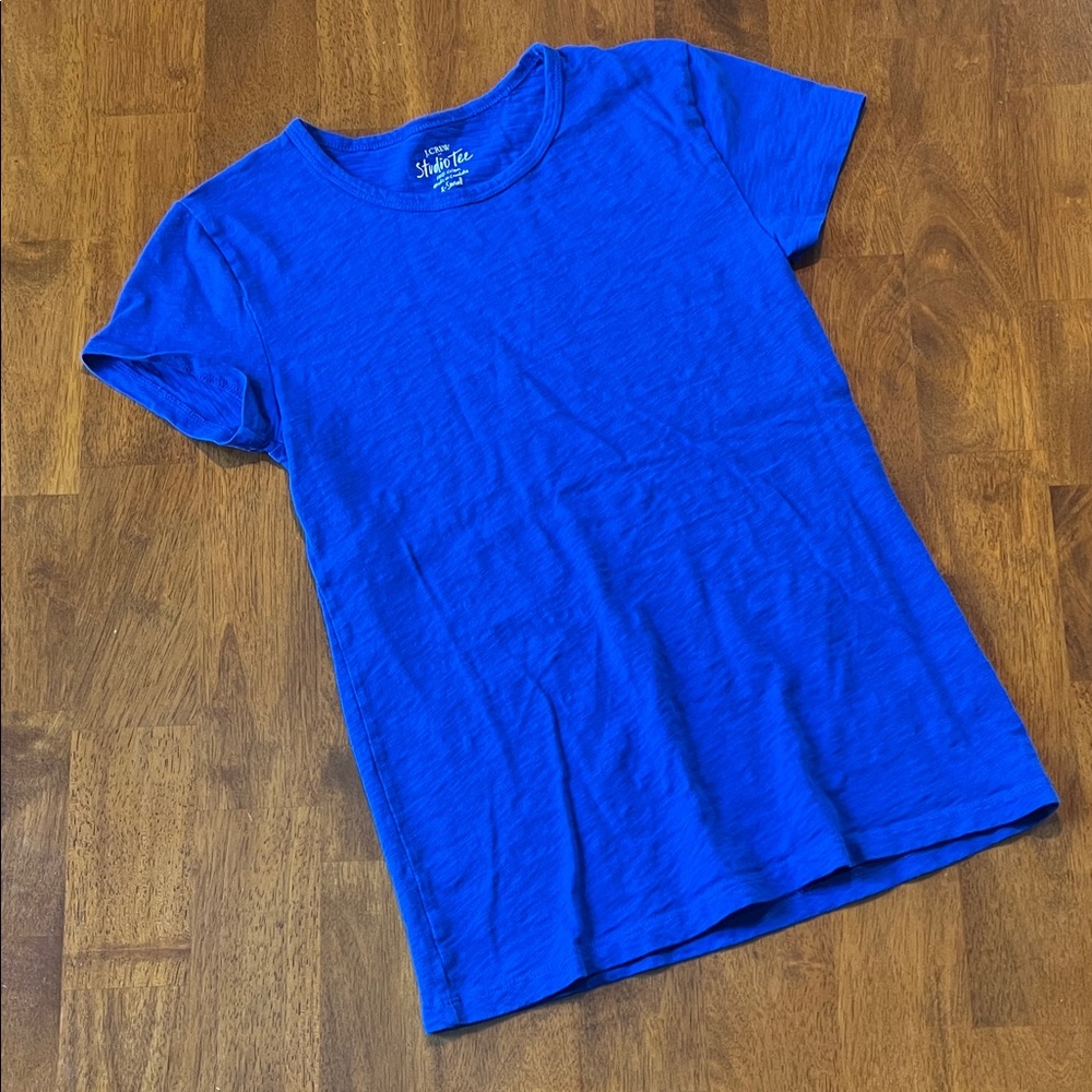J Crew 100% cotton Blue short sleeve Tee